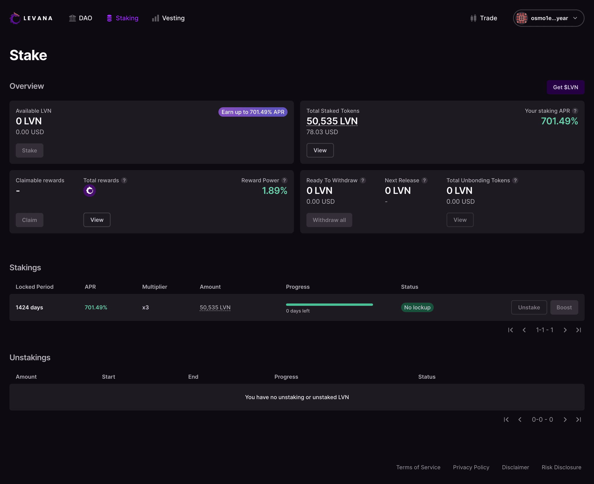 Levana Finance: Governance Portal